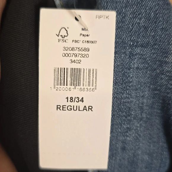 NWT Gap Maternity True Waistband Full Panel True Skinny Jeans Blue Plus 34‎ 18R - Picture 10 of 10